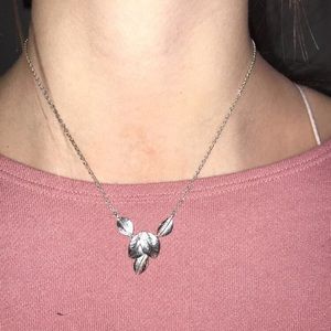 Silver flower necklace